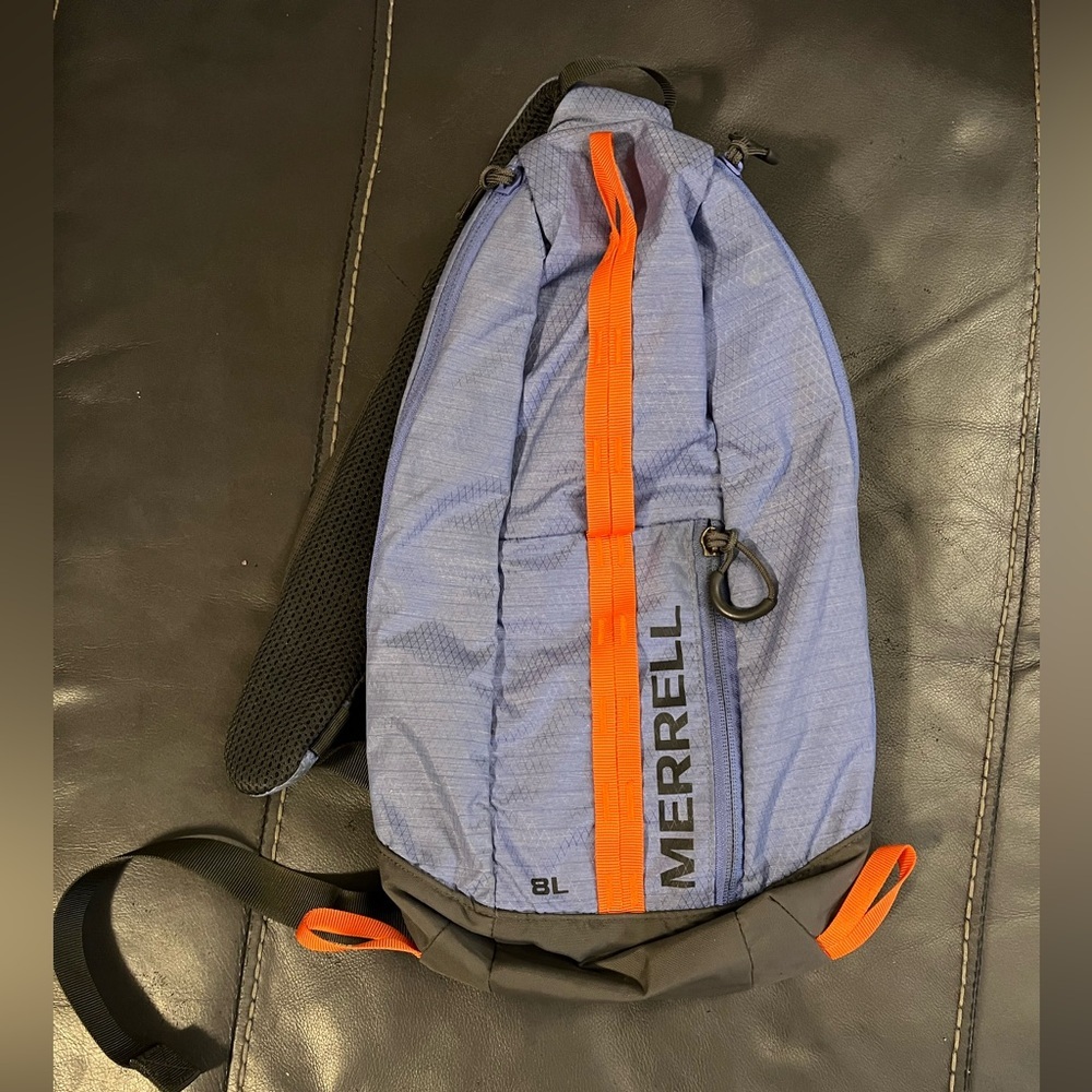 Merrell Blue Sling Pack with Orange Trim